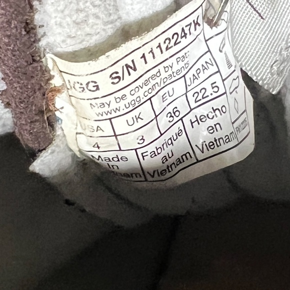 UGG Turlock Leather Weather Boot Kids Size 4 Chestnut Brown Walnut Waterproof - Picture 4 of 14